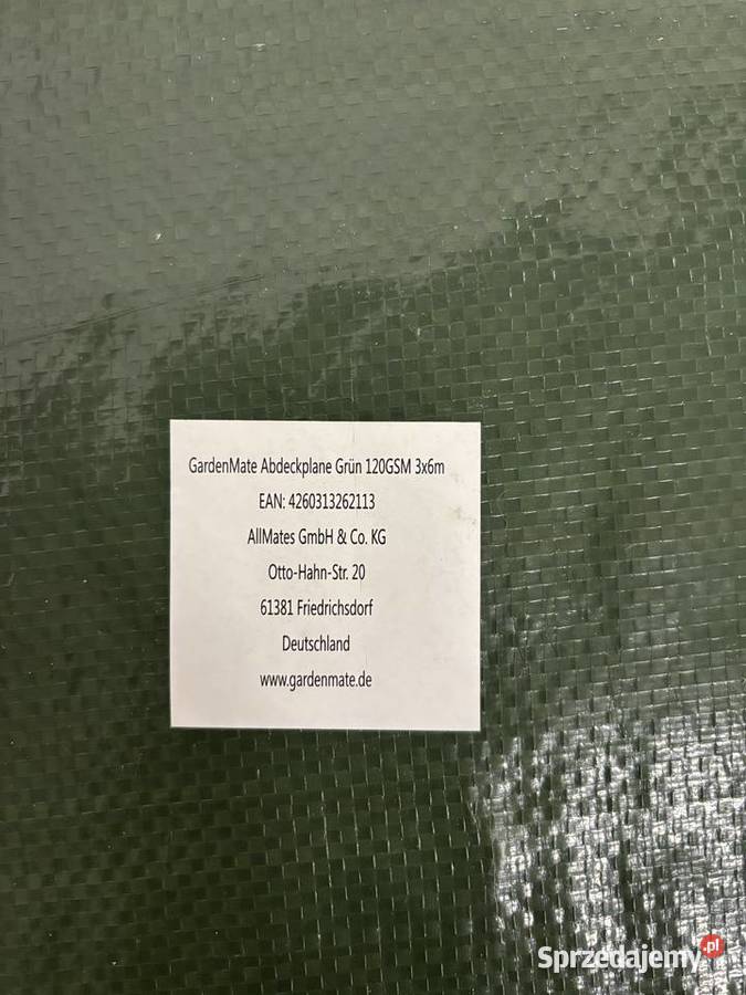 Plandeka ogrodowa tkana 3x6 m 120 gm2 przykrycie Zagnańsk sprzedam