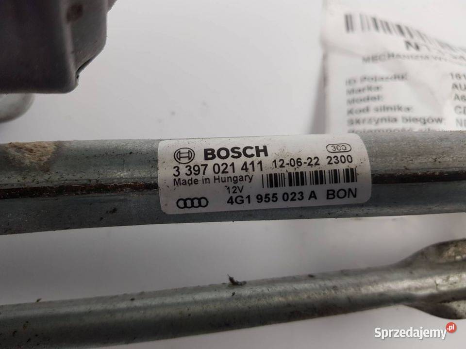 MECHANIZM WYCIERACZEK PRZÓD 4G1955119 A6 C7 AUDI Pozostałe Części samochodowe Lipno