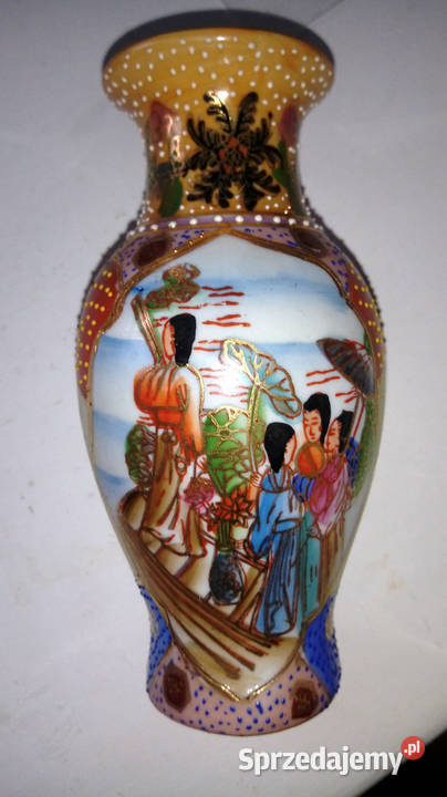 Wazonik chiński wysokość 15 wielokolorowy Warszawa