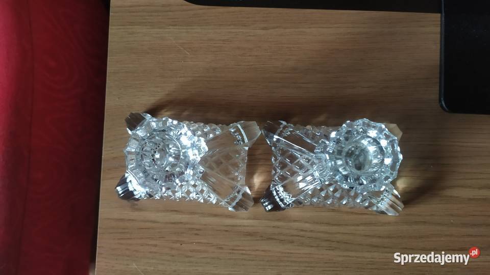 Kryształowe swieczniki Świeczniki