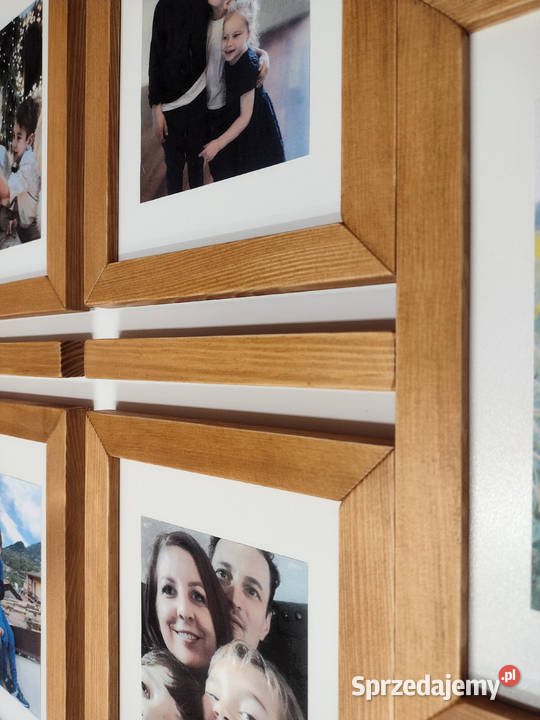 Drewniana Multirama Ramka na 6 zdjęć 15X21