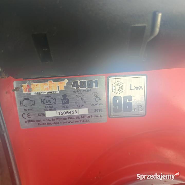Kosiarka spalinowa HECHT 4001 bez napędu