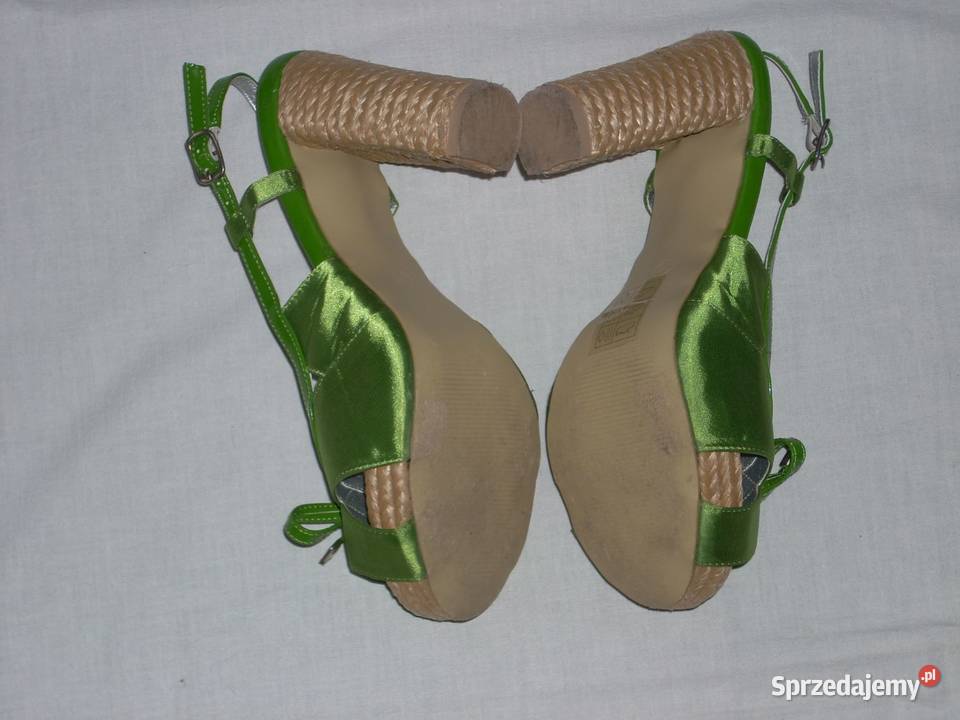 Buty espadryle na obcasie satyna 355 36 małopolskie Nowy Sącz sprzedam