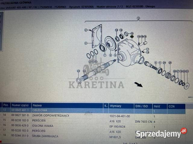 Claas Variant przekładnia obudowa 000843341 Jastrzębniki