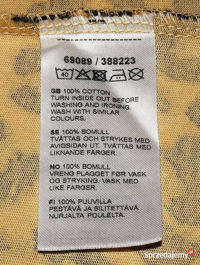 Bluzka wiosenna letnia tshirt w panterkę 100 brązowy/beżowy Gliwice