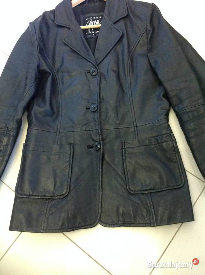Marynarka Kurtka Skórzana Damska S Czarna skóra Kurtki i płaszcze Nowa Sól