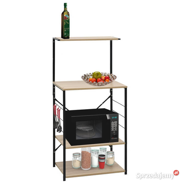 Szafka na mikrofalówkę czarnodębowa 60x396x123 mazowieckie Warszawa