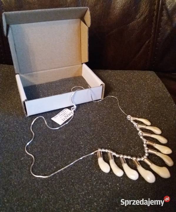 NASZYJNIK SREBRNY Z GRANDLAMI