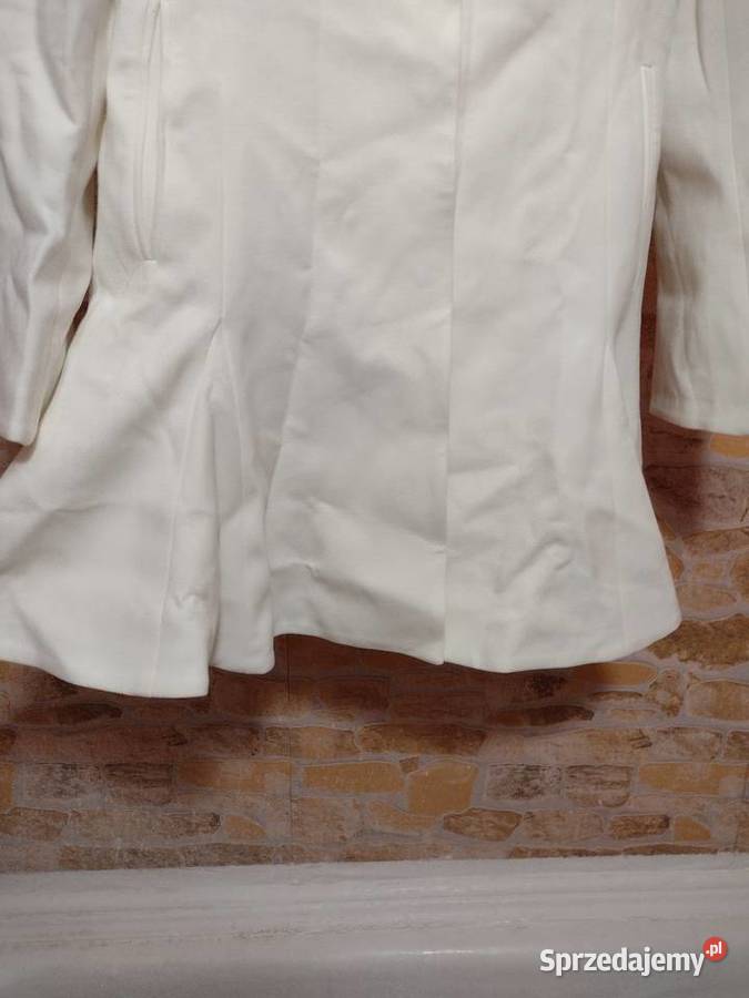 38M ASOSBiały rozkloszowany płaszcz do ślubu Rozmiar 38(M) małopolskie Kraków