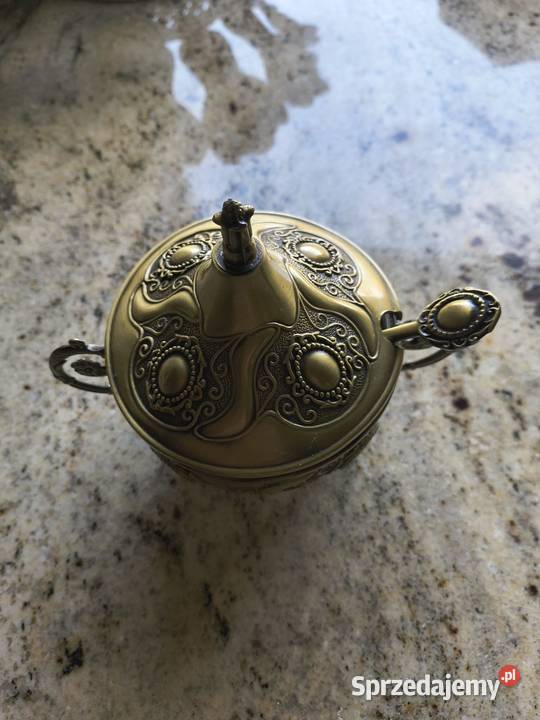 Platerowana cukiernica stare złoto Summer P Będzin