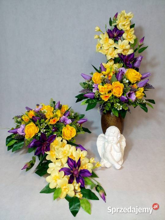 Komplet nagrobny kompozycja stroik dolnośląskie Dobroszyce