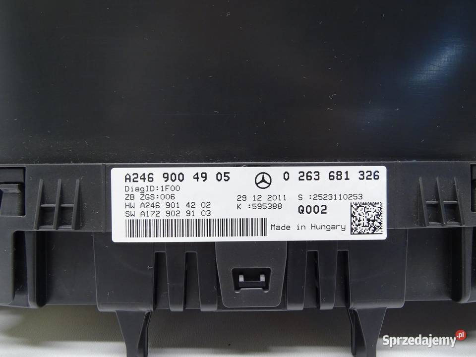 LICZNIK ZEGARY ZEGAR A2469004905 16 CGI MERCEDES osobowe