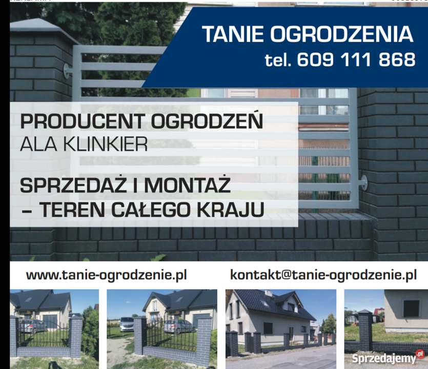 Ala klinkier słupki murki ogrodzenia imitacja Gniezno