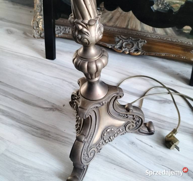 Mosiężna lampa witrażowa Legnica
