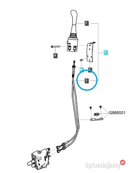 Linka rozdzielacza hydraulicznego LS Tractor LS Tajęcina