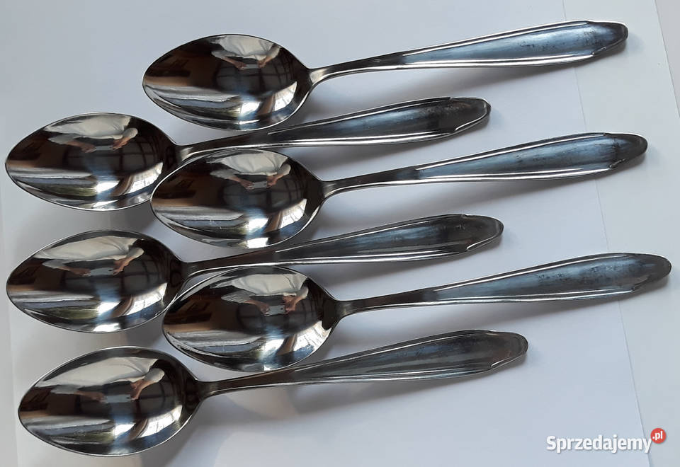 Łyżki obiadowe BAKELIT Gerlach sztućce PRL Dąbrowa Górnicza