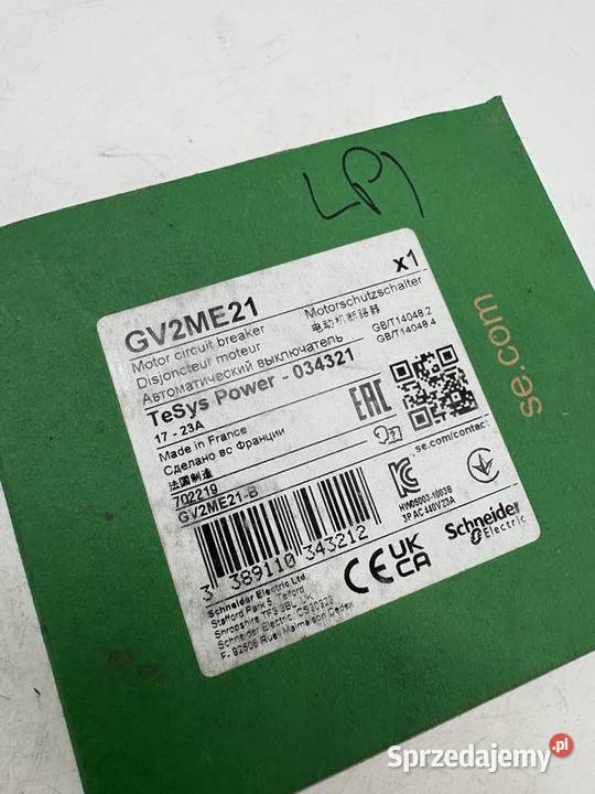 Schneider Electric GV2ME21 Wyłącznik silnikowy