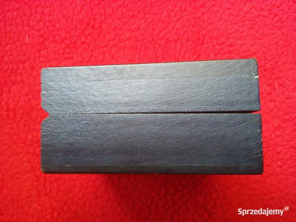 szkatułka drewniana PRL Warszawa