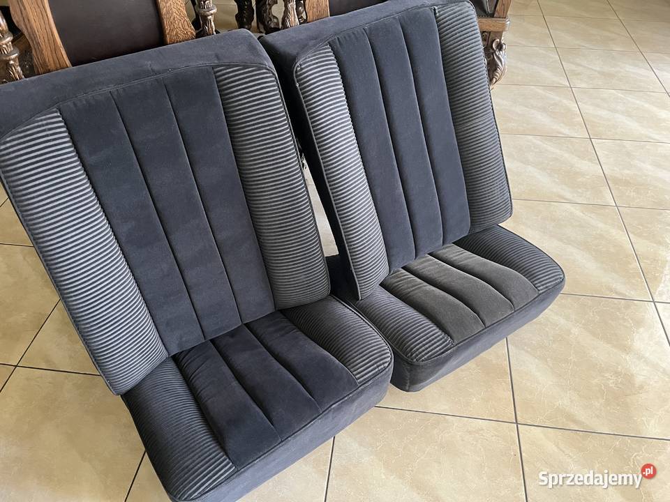 Mercedes W124 Coupe Tapicerka Welur Antracyt Kłomnice sprzedam