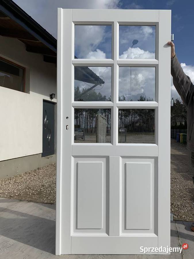Drzwi zewnętrzne ocieplane NA WYMIAR w dowolny Drewno Drzwi i okna Brodnica