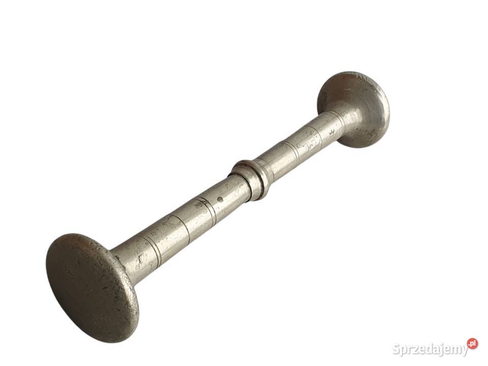 Stary mosiężny moździerz kuchenny sygnowany lata śląskie Cieszyn