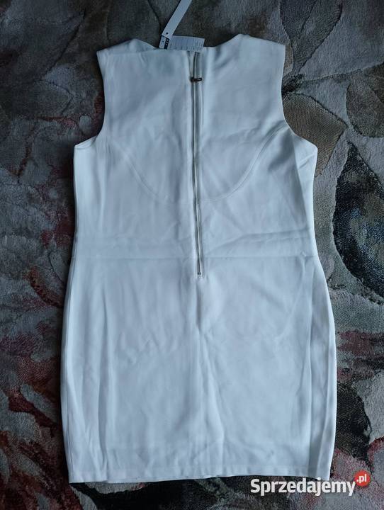 Sukienka mini kremowa na grubych ramiączkach Wrocław