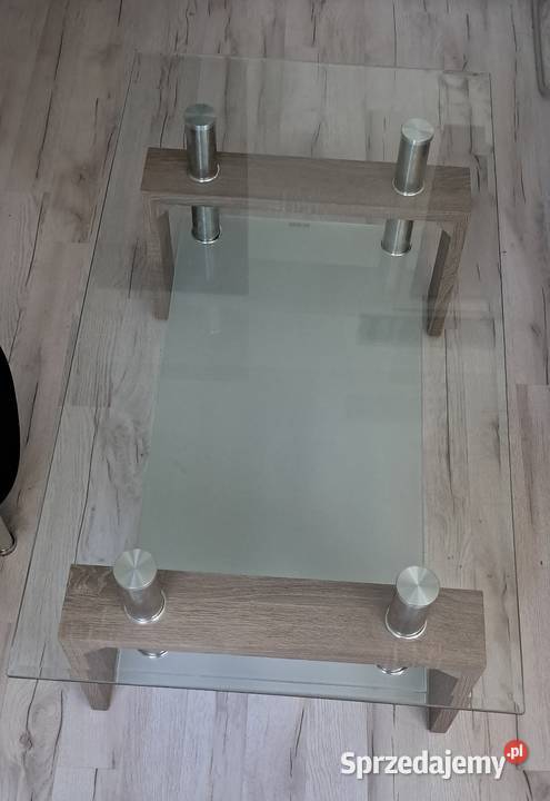 Stolik szklany prostokątny dwupoziomowy 1106045 Gdynia