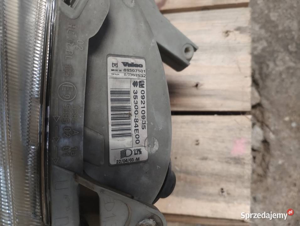 opel agila A części lampy i inne osobowe Wasilków
