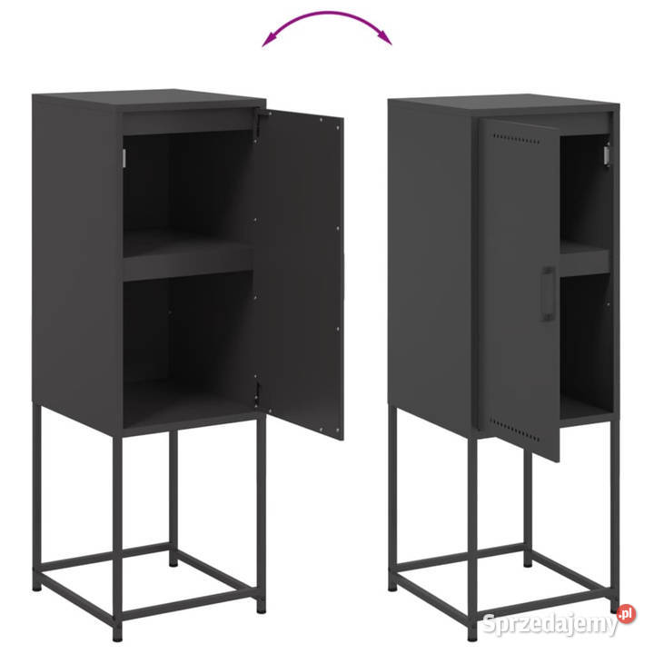 Szafka czarna 36x39x107 stal WM846530 Warszawa