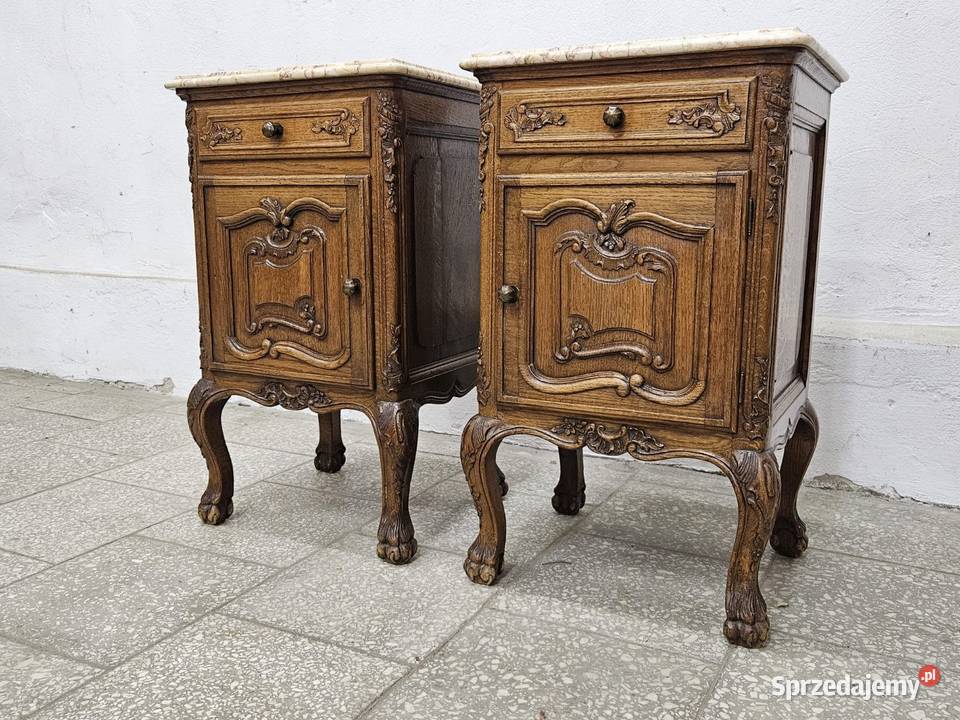 Piękne szafki ludwikowskie z marmurem Francja Nowy Sącz