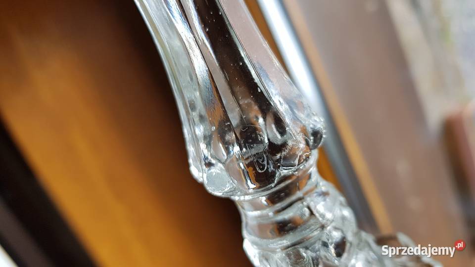 Świecznik 409 ok177 Ząbkowice szkło PRL Dąbrowa Górnicza