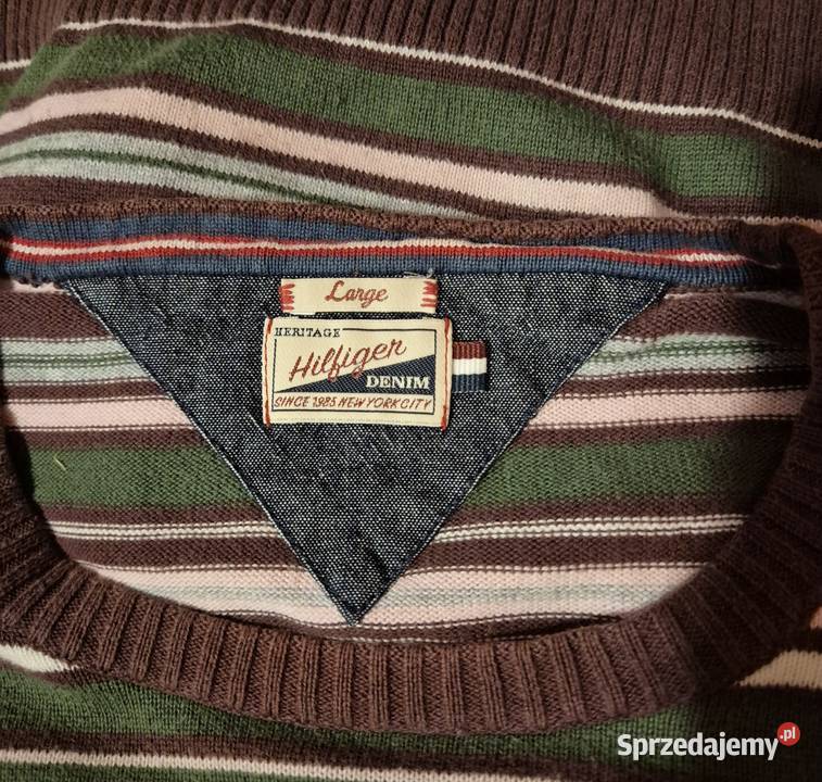 Cienki swetr męski L Hilfiger Brzesko