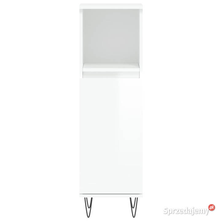 Szafka łazienkowa wysoki połysk biała 30x30x100