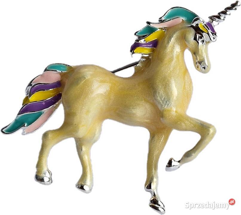 KOSTIUMOWA BROSZKA JEDNOROŻEC W STYLU ART DECO Częstochowa