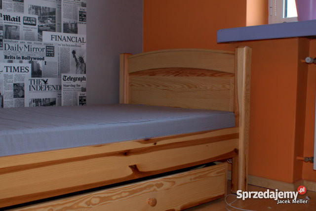 Łóżko sosnowe 900x200 Materac Ikea mazowieckie Sierpc