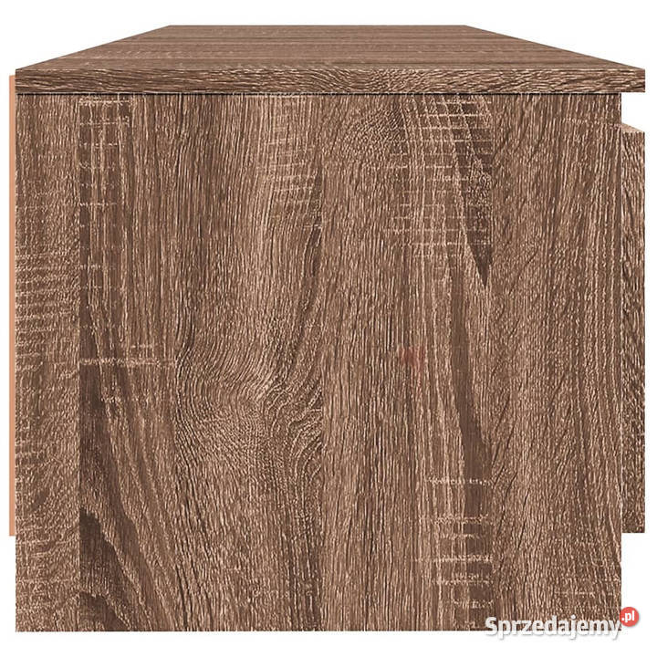 Szafka pod TV z LED brązowy dąb 140 x 40 x 355 Warszawa