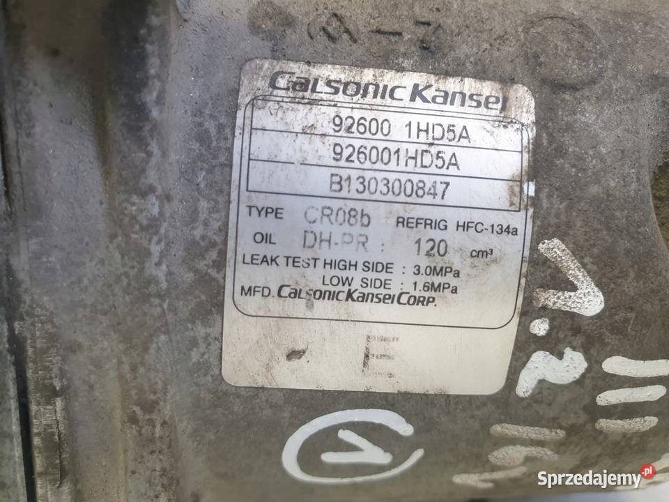 SPRĘŻARKA KLIMATYZACJI Nissan Micra IV K13 12