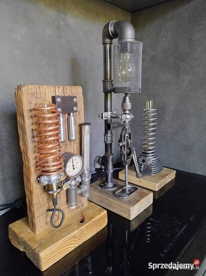 Ręcznie robiona unikatowa industrialna lampa Tuszyn
