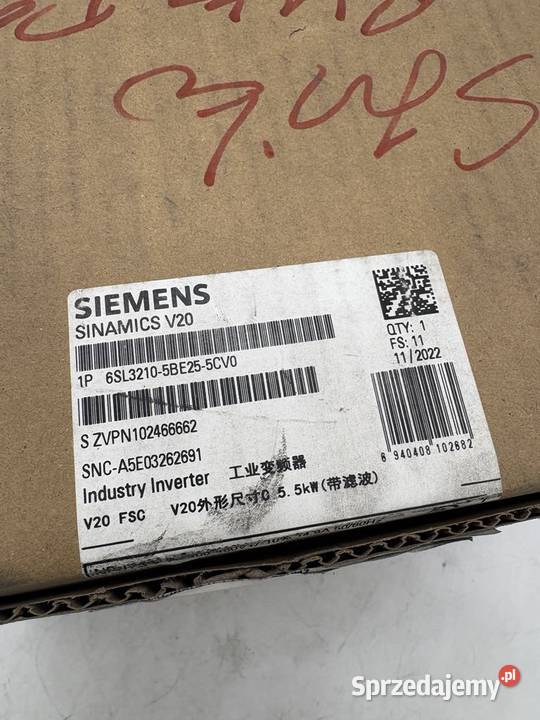 Siemens 6SL32105BE255CV0 Inverter mazowieckie