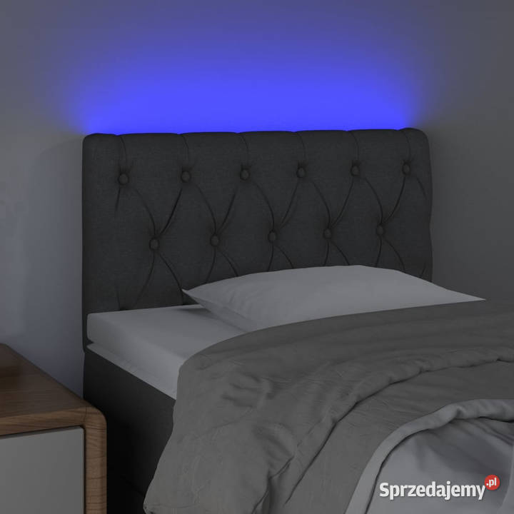 Zagłówek do łóżka z LED jasnoszary 80x7x7888 Warszawa