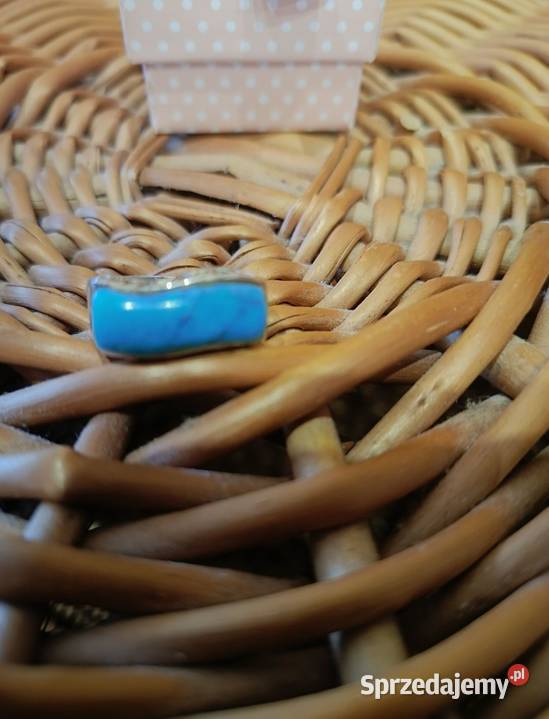 Pierścionek srebrny z chryzoprazem Koszalin