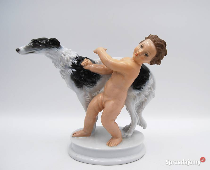 Porcelana Rosenthal figurka Dziecko z chartem Poznań