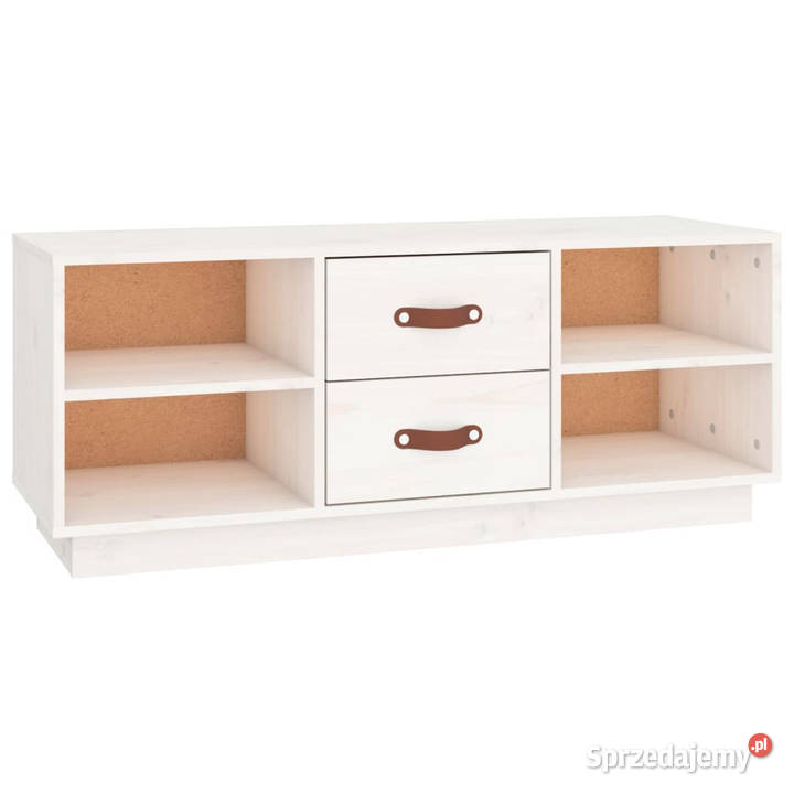 Szafka pod TV biała 100x34x40 lite drewno mazowieckie Warszawa