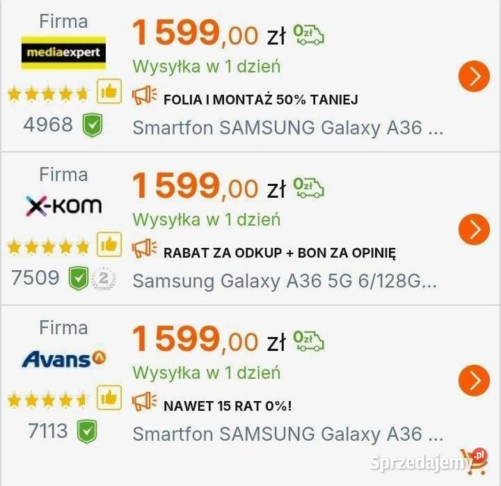 Samsung A36 5g nowy Skawina sprzedam