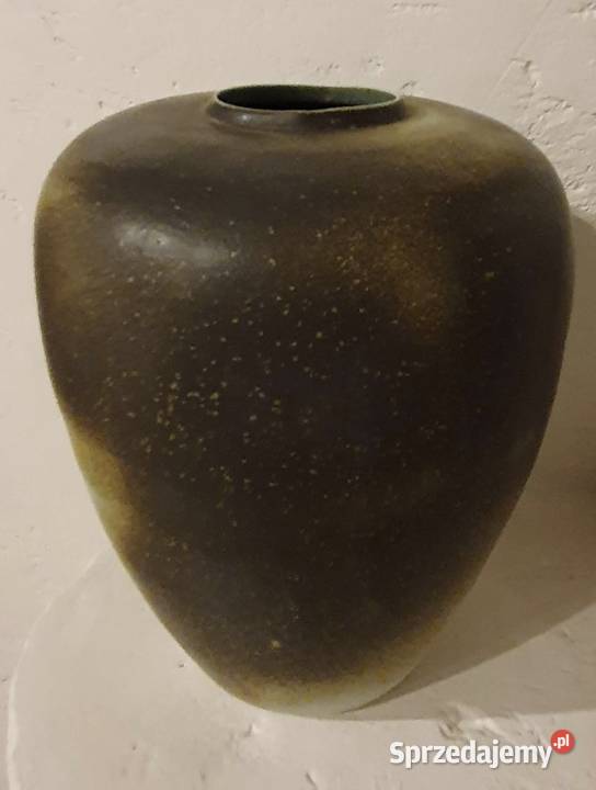 WAZON z ceramiki ręczna praca duży pękaty szary lubelskie Lublin sprzedam