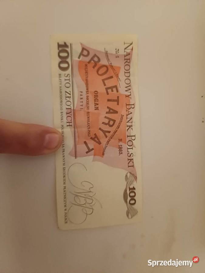 Dwa banknoty 100 złotowe z 1986 roku seria RU dolnośląskie Lubań