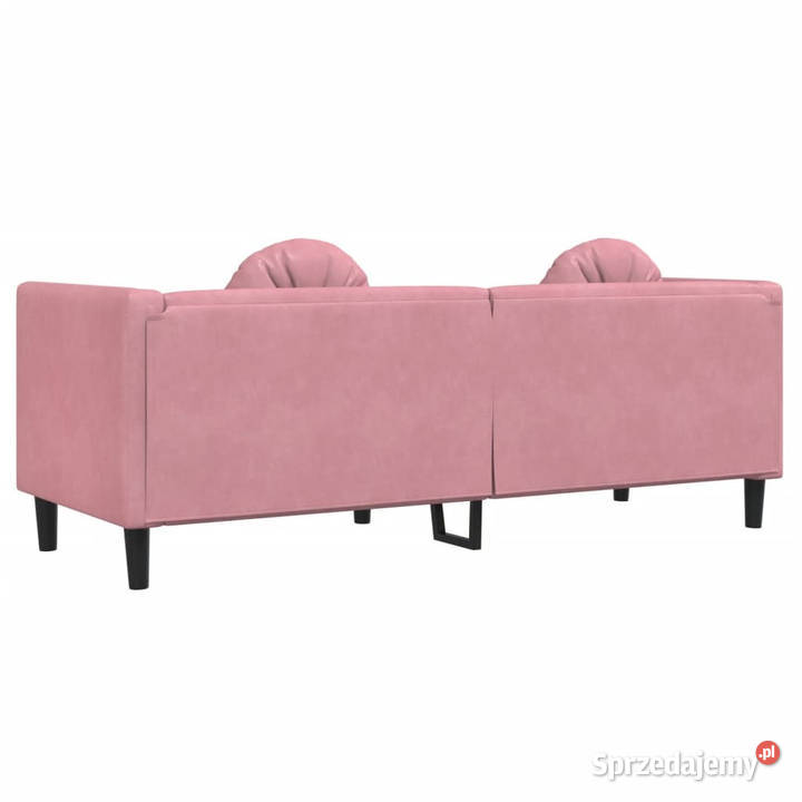 Sofa 3osobowa z poduszkami różowa aksamit Warszawa sprzedam