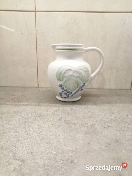 ceramiczny biały dzbanek Dzbanki, karafki i mleczniki Siemianowice Śląskie