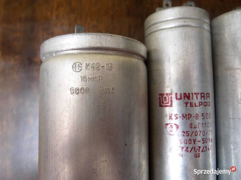 Kondensator Unitra Telpod KS 8microF prod PRL łódzkie Łódź