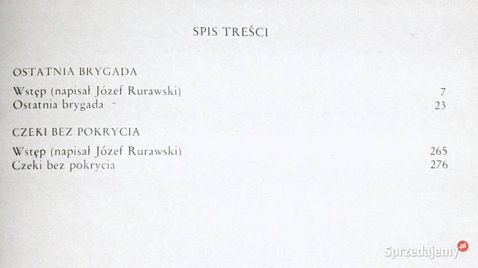 Ostatnia brygada Czeki bez pokrycia Tadeusz Chełm sprzedam